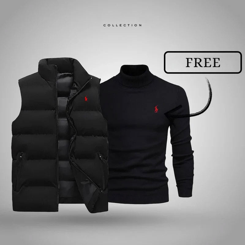Herrenweste + Gratis-Pullover